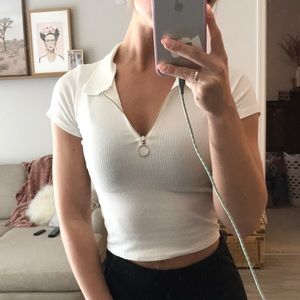 Zip Polo Top